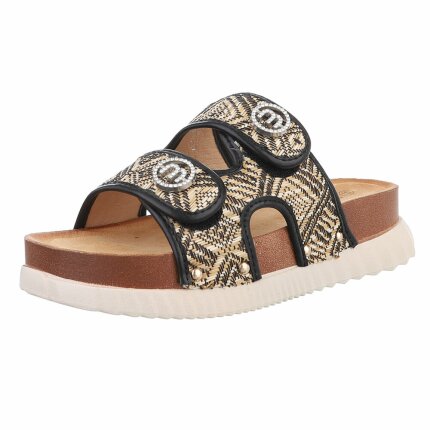 Damen Pantoletten - black - 12 Paar