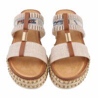 Damen Pantoletten - beige