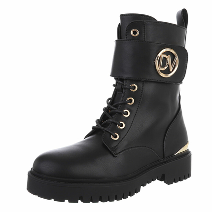 Damen Schnrstiefeletten - black - 12 Paar