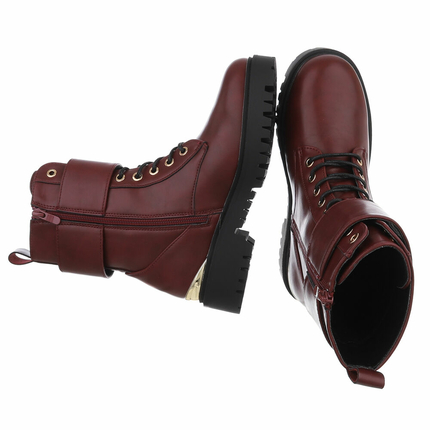 Damen Schnrstiefeletten - wine