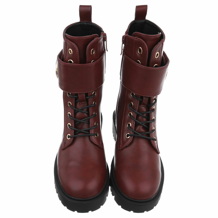 Damen Schnrstiefeletten - wine