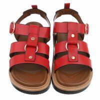 Damen Keilsandaletten - red