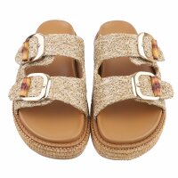 Damen Pantoletten - beige