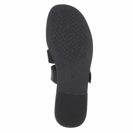 Damen Flache Sandalen - black