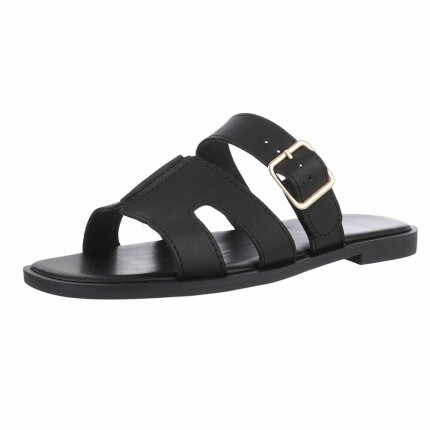 Damen Flache Sandalen - black Gr. 40