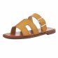 Damen Flache Sandalen - khaki