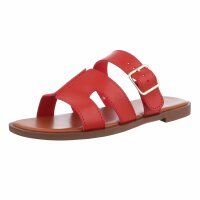 Damen Flache Sandalen - red