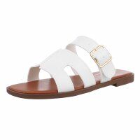 Damen Flache Sandalen - white