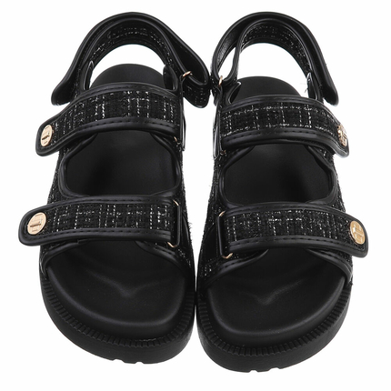 Damen Keilsandaletten - black