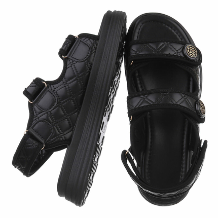 Damen Keilsandaletten - black