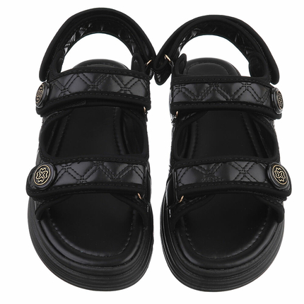 Damen Keilsandaletten - black