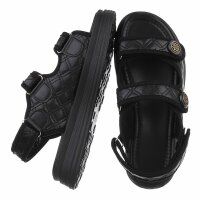 Damen Keilsandaletten - black