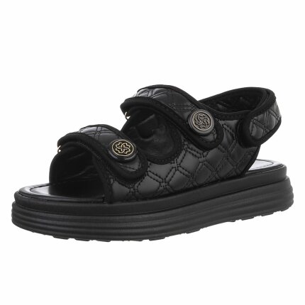Damen Keilsandaletten - black Gr. 39