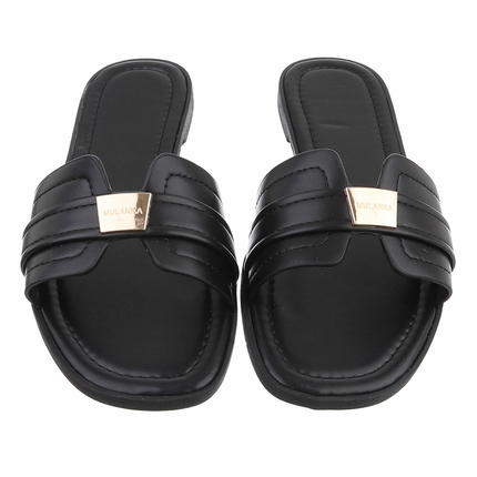 Damen Flache Sandalen - black