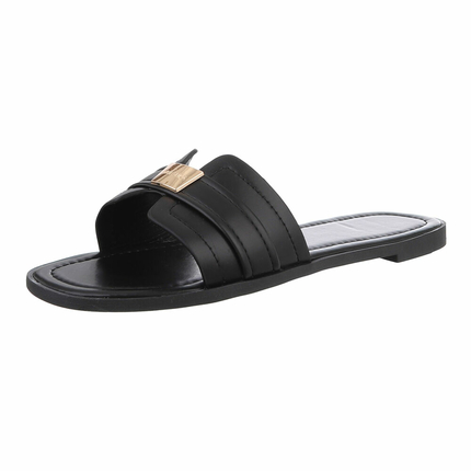 Damen Flache Sandalen - black Gr. 38