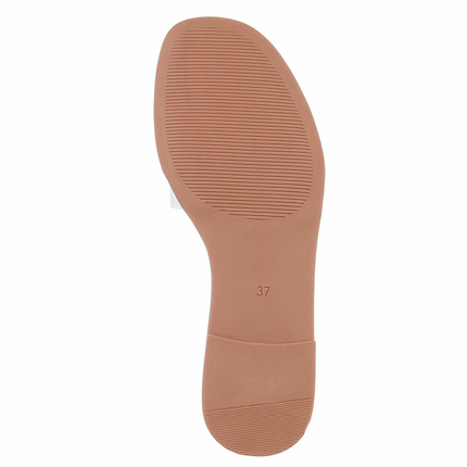 Damen Flache Sandalen - champagne