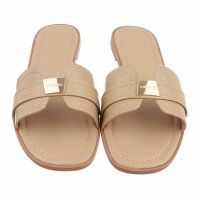Damen Flache Sandalen - khaki