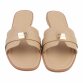 Damen Flache Sandalen - khaki