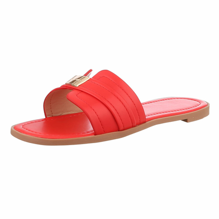 Damen Flache Sandalen - red - 12 Paar