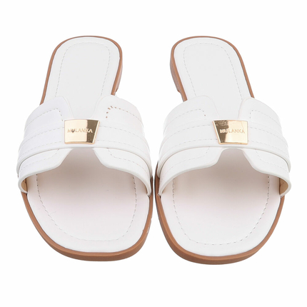 Damen Flache Sandalen - white