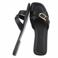 Damen Flache Sandalen - black