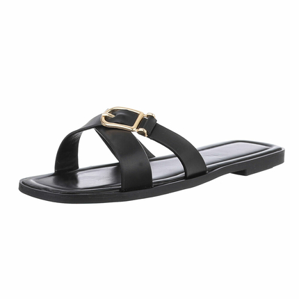 Damen Flache Sandalen - black Gr. 40