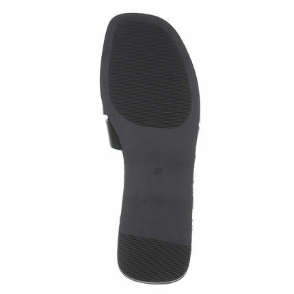 Damen Flache Sandalen - black