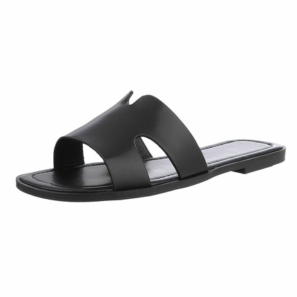 Damen Flache Sandalen - black Gr. 37