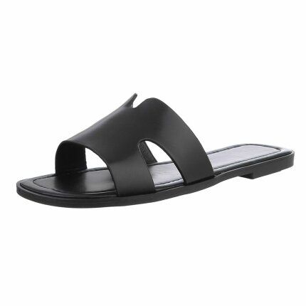 Damen Flache Sandalen - black Gr. 38