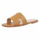 Damen Flache Sandalen - camel