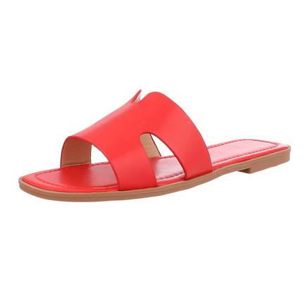 Damen Flache Sandalen - red Gr. 39