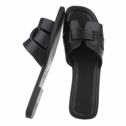Damen Flache Sandalen - black