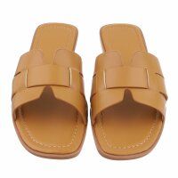 Damen Flache Sandalen - camel