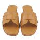 Damen Flache Sandalen - camel