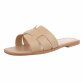 Damen Flache Sandalen - khaki Gr. 38