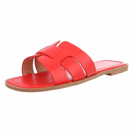 Damen Flache Sandalen - red Gr. 36