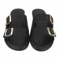 Damen Flache Sandalen - black