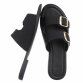 Damen Flache Sandalen - black