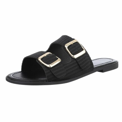 Damen Flache Sandalen - black Gr. 37