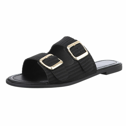 Damen Flache Sandalen - black Gr. 40