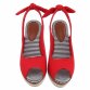 Damen Keilsandaletten - red