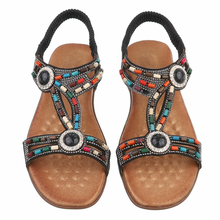Damen Flache Sandalen - black