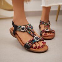 Damen Flache Sandalen - black