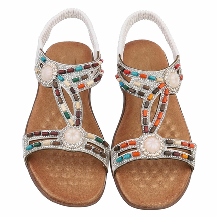 Damen Flache Sandalen - white