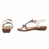 Damen Flache Sandalen - white