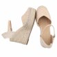 Damen Keilsandaletten - beige