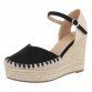 Damen Keilsandaletten - black - 12 Paar