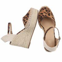 Damen Keilsandaletten - leopard