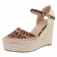 Damen Keilsandaletten - leopard