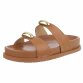 Damen Pantoletten - camel - 12 Paar